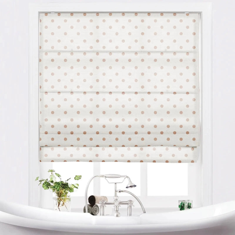 Stefana Silber x TWOPAGES Printed Linen Blend Roman Blind Cordless