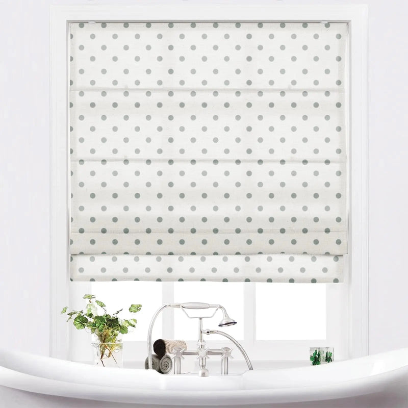 Stefana Silber x TWOPAGES Printed Linen Blend Roman Blind Cordless