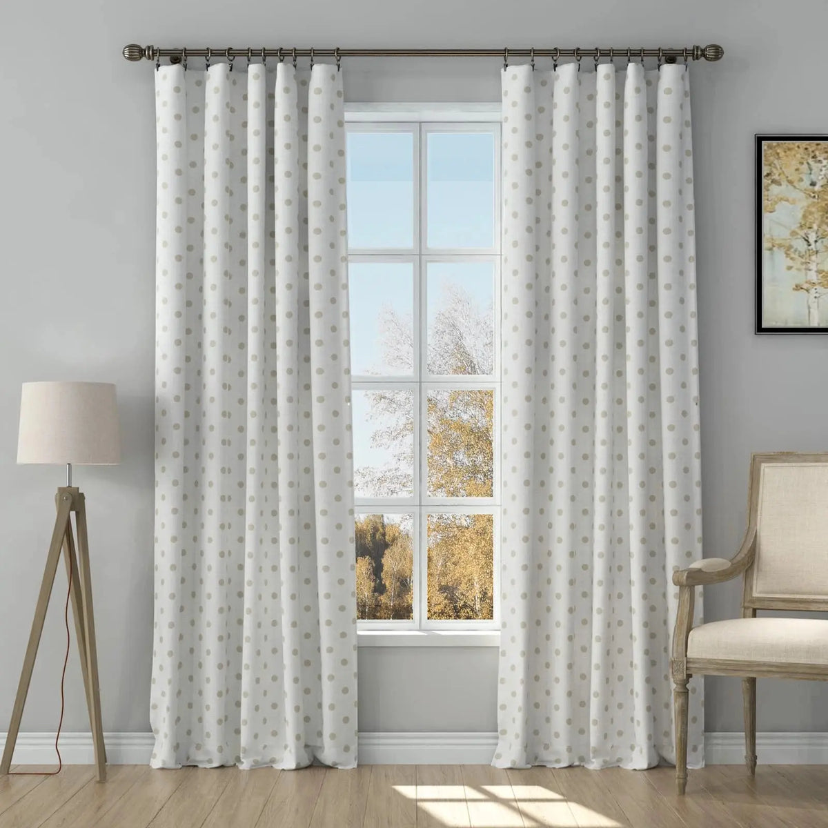 Stefana Silber x TWOPAGES Graphic Printed Linen Soft Top Curtains
