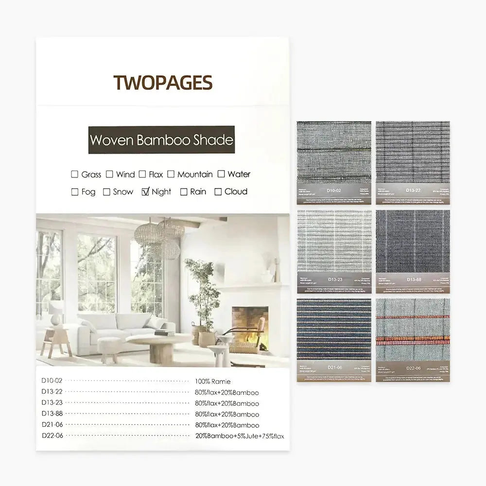 Choose Any 3 Bamboo Shades Sample Books TWOPAGES