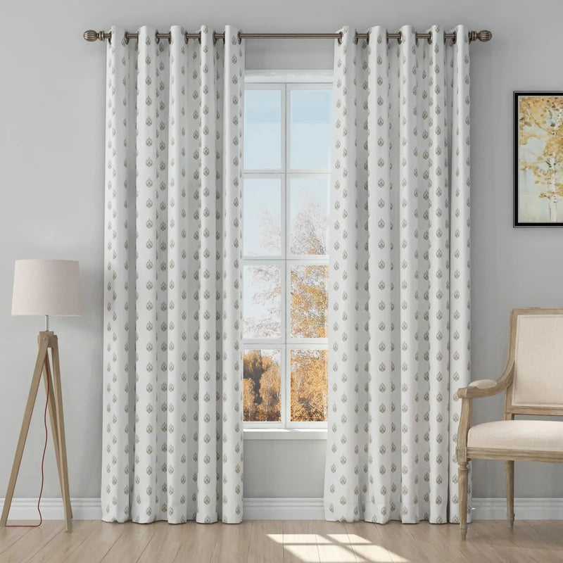 Stefana Silber x TWOPAGES Graphic Printed Linen Eyelet Curtains