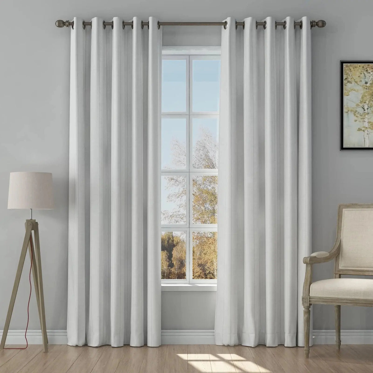 Stefana Silber x TWOPAGES Graphic Printed Linen Eyelet Curtains