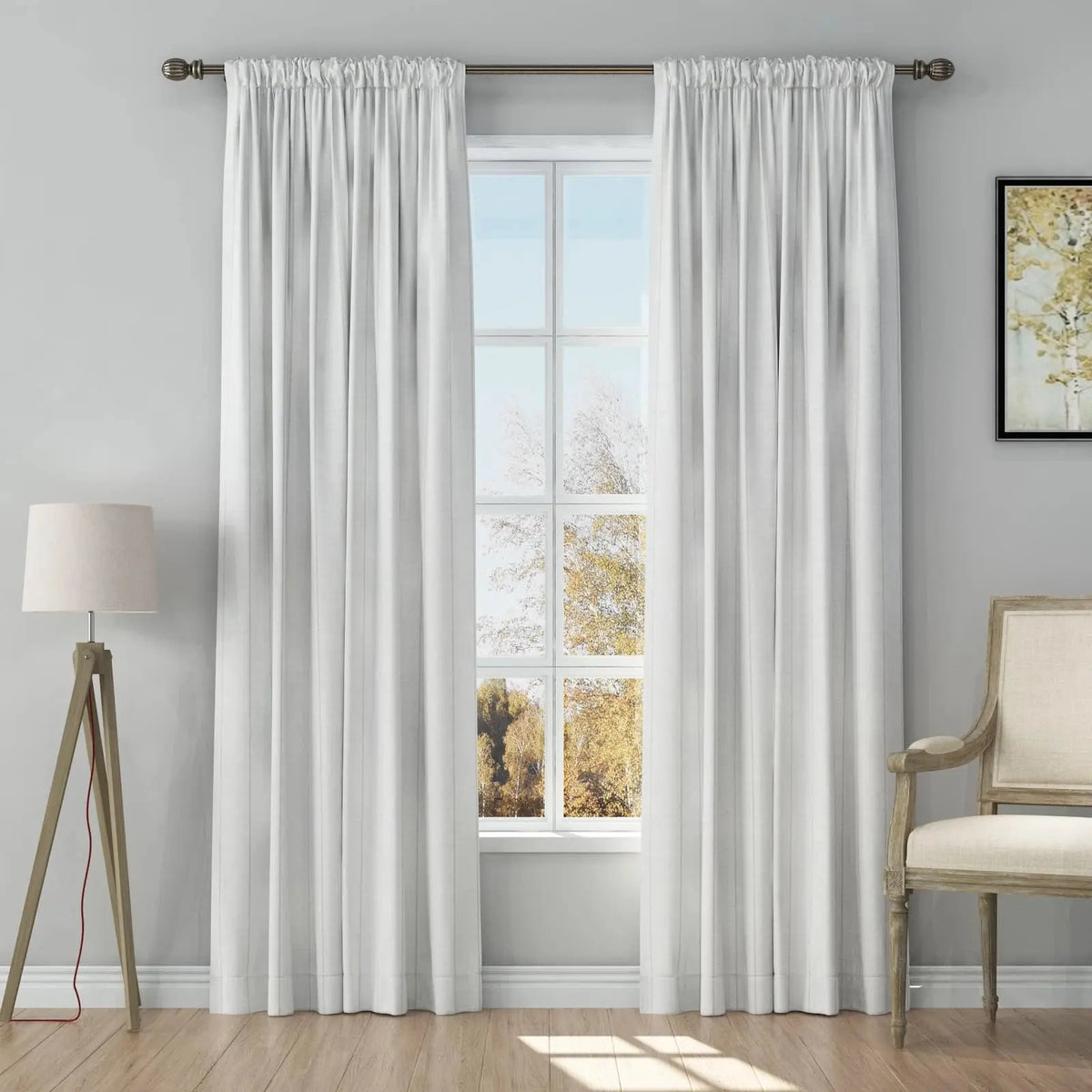 Stefana Silber x TWOPAGES Graphic Printed Linen Soft Top Curtains