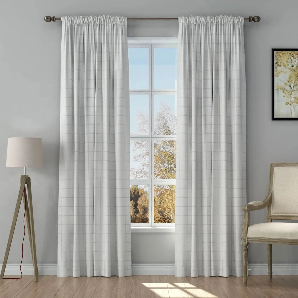 Stefana Silber x TWOPAGES Graphic Printed Linen Soft Top Curtains
