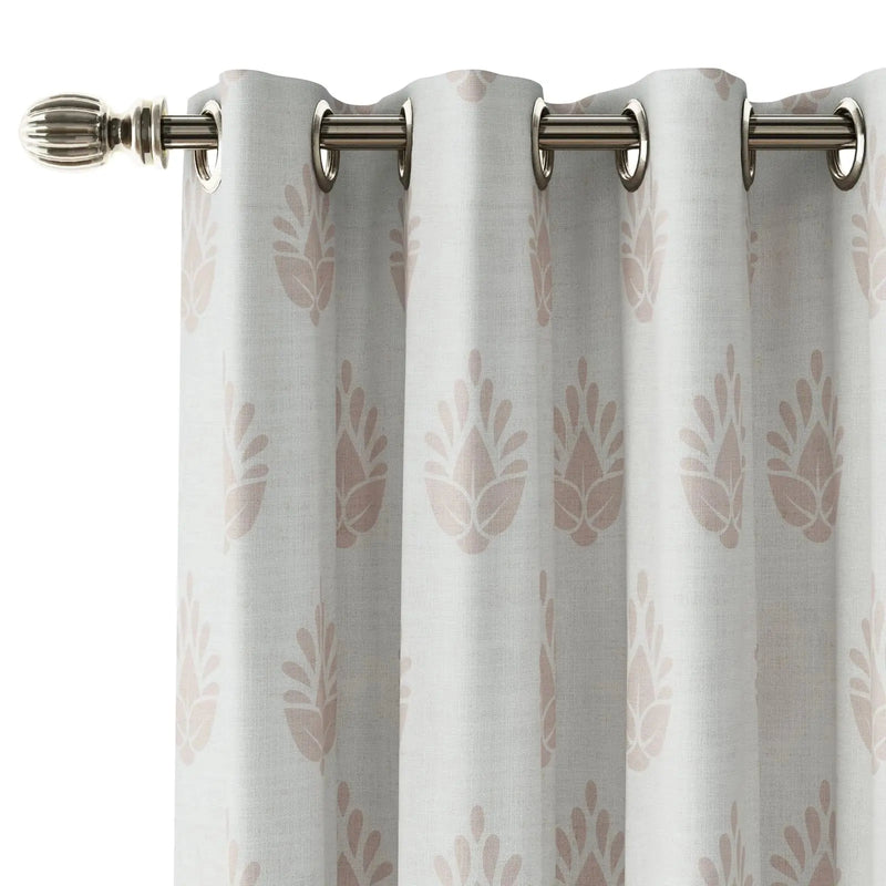 Stefana Silber x TWOPAGES Graphic Printed Linen Eyelet Curtains