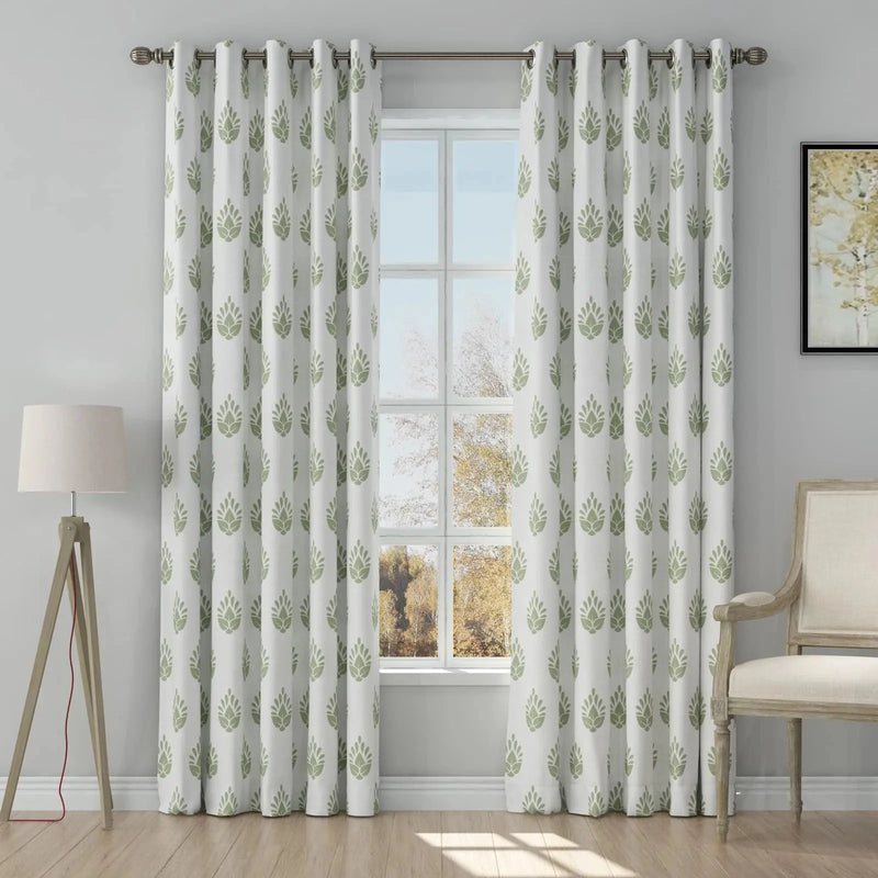 Stefana Silber x TWOPAGES Graphic Printed Linen Eyelet Curtains
