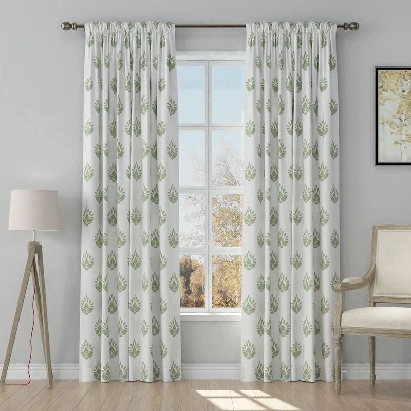 Stefana Silber x TWOPAGES Graphic Printed Linen Soft Top Curtains