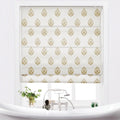 Stefana Silber x TWOPAGES Printed Linen Blend Roman Blind Cordless