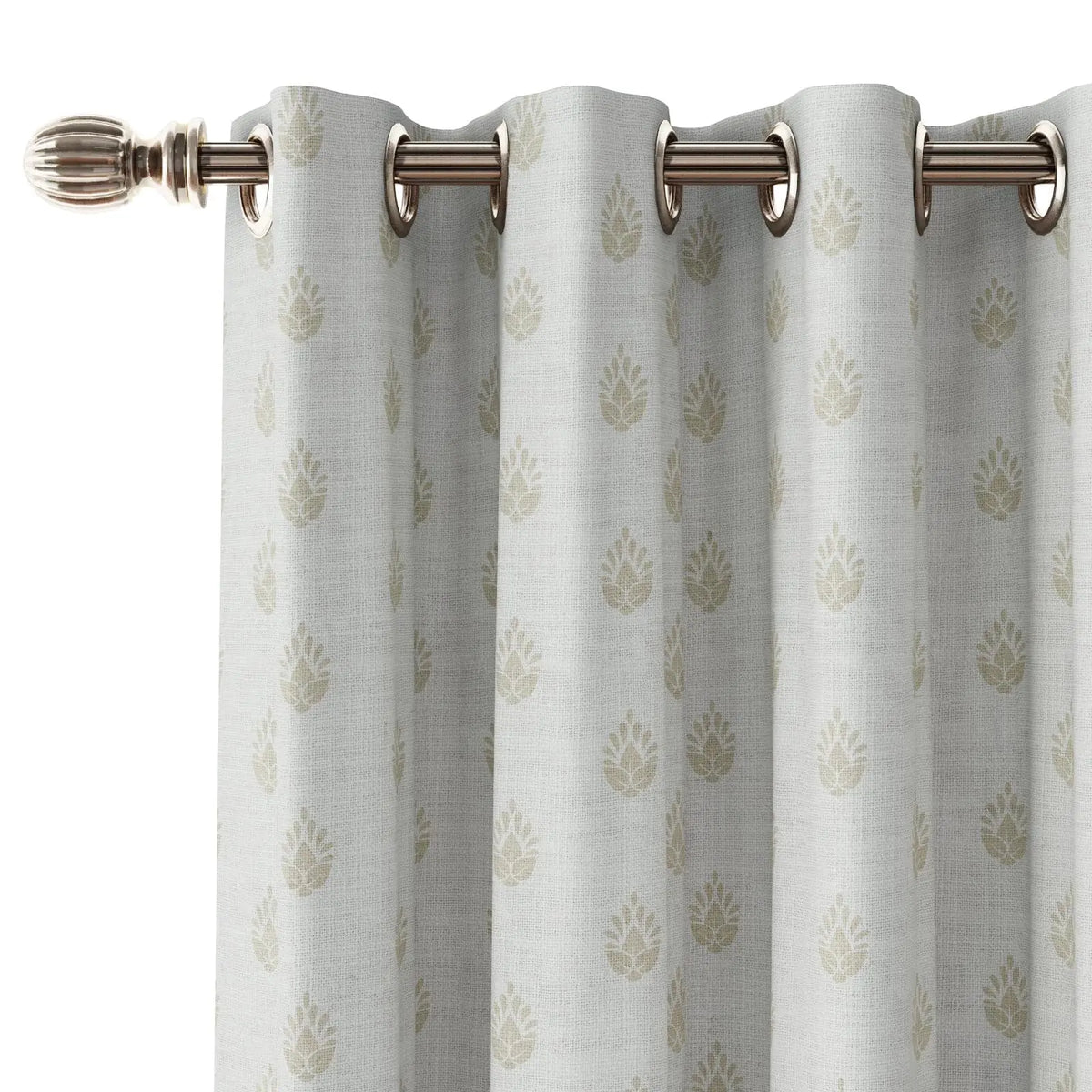 Stefana Silber x TWOPAGES Graphic Printed Linen Eyelet Curtains