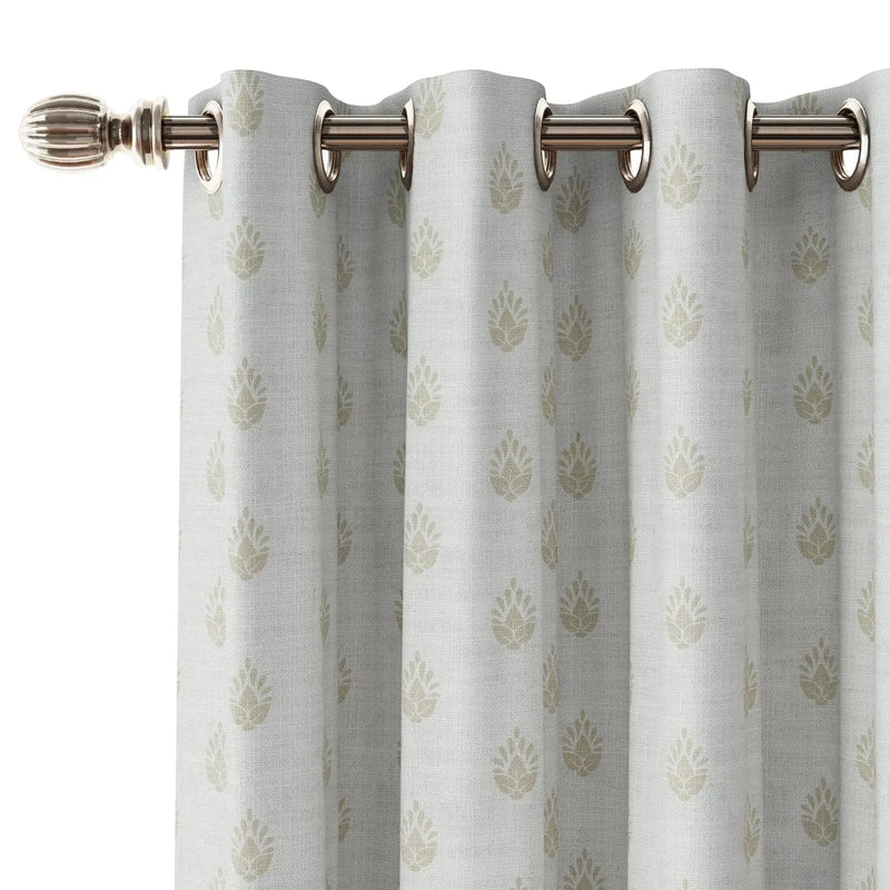 Stefana Silber x TWOPAGES Graphic Printed Linen Eyelet Curtains