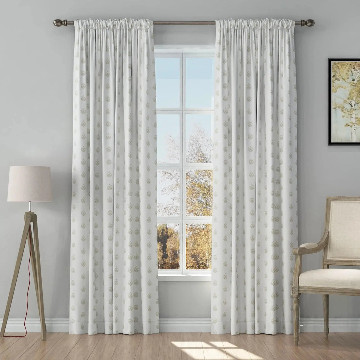 Stefana Silber x TWOPAGES Graphic Printed Linen Soft Top Curtains