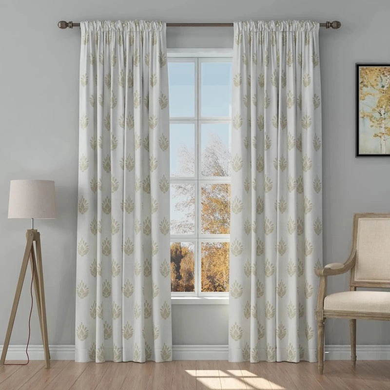 Stefana Silber x TWOPAGES Graphic Printed Linen Soft Top Curtains