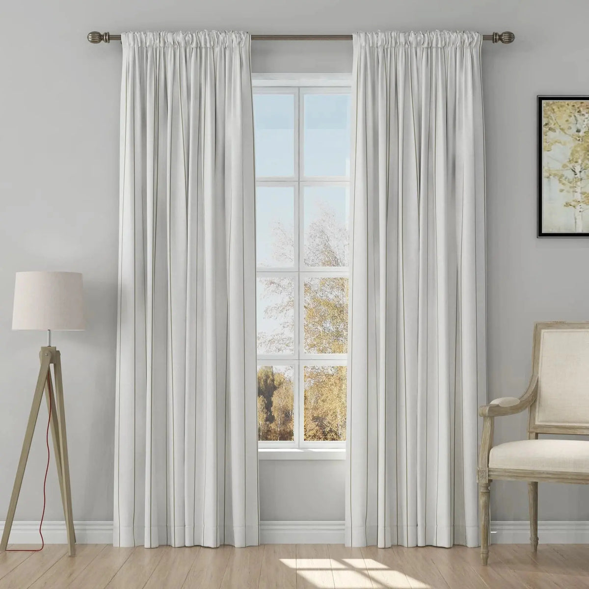 Stefana Silber x TWOPAGES Graphic Printed Linen Soft Top Curtains