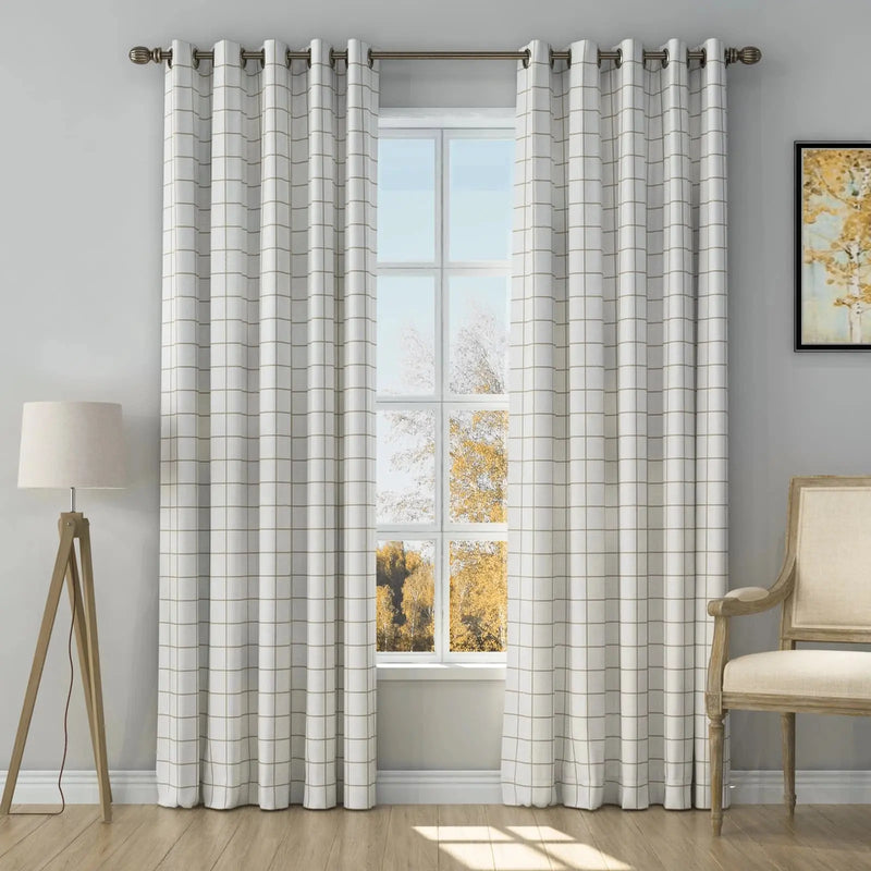 Stefana Silber x TWOPAGES Graphic Printed Linen Eyelet Curtains