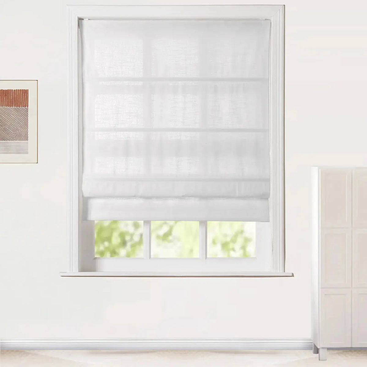 Jawara Linen Cotton Roman Blind Cord Lift