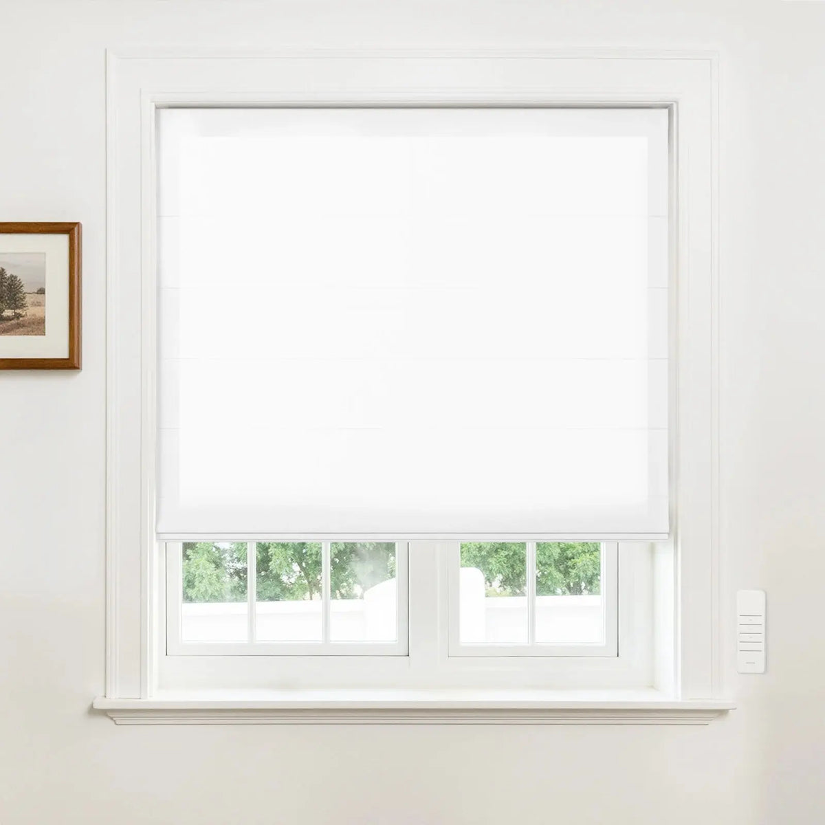 Alvin Motorised Sheer Light Filtering Roman Blind