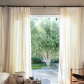 Ron Linen Cotton Herringbone Pleated Curtains