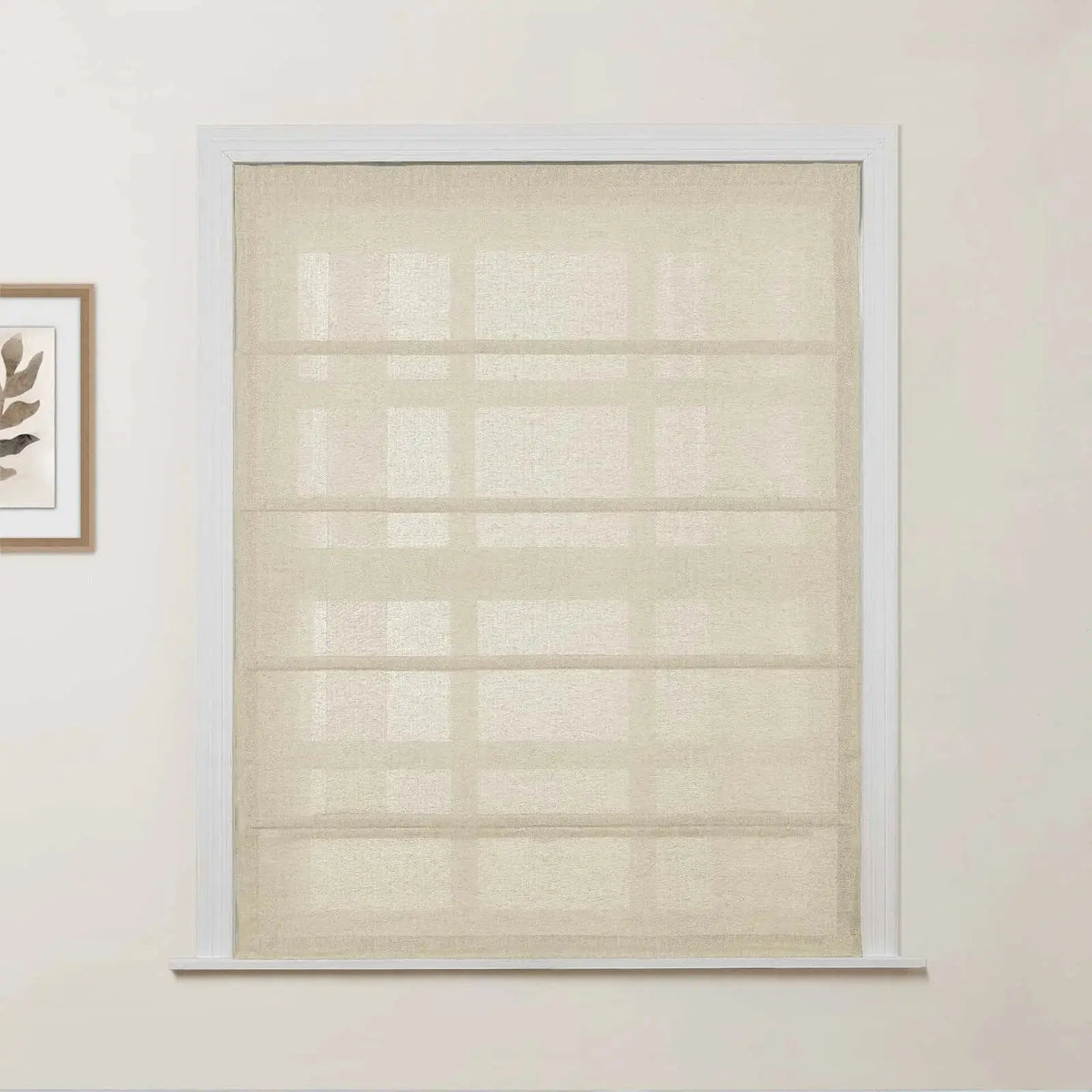Ron Linen Cotton Herringbone Roman Blind Cordless