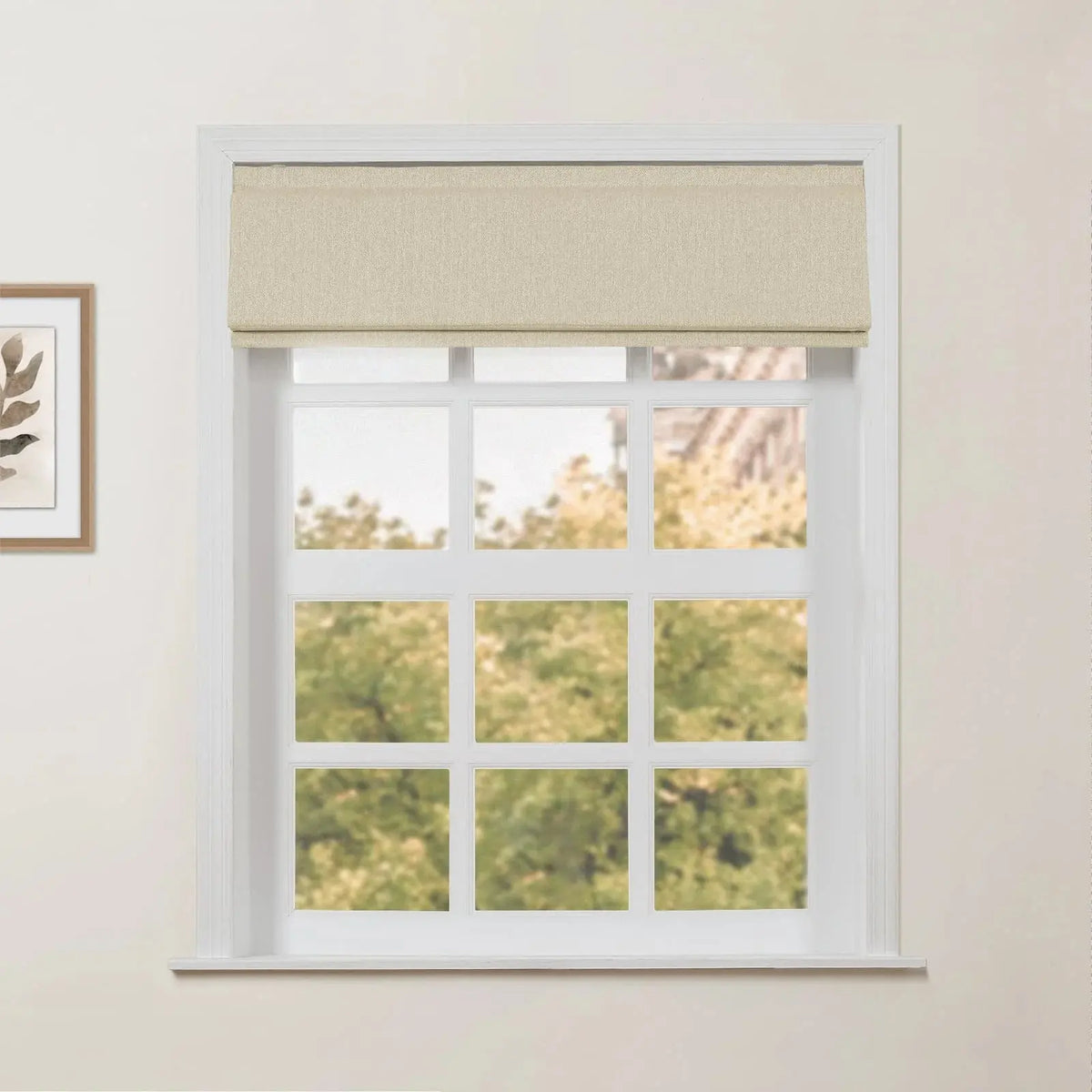 Ron Linen Cotton Herringbone Roman Blind Cordless