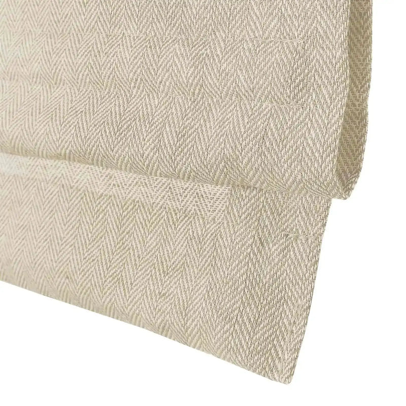 Ron Linen Cotton Herringbone Roman Blind Cordless