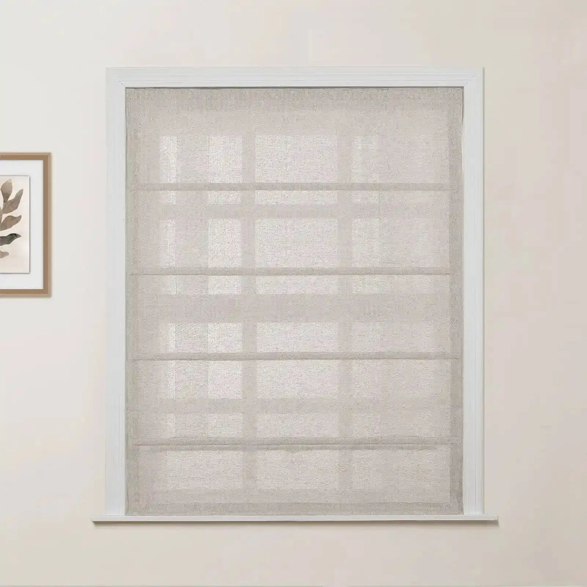 Ron Linen Cotton Herringbone Roman Blind Cordless