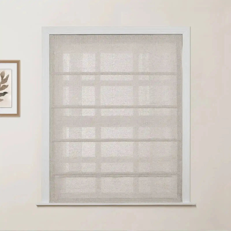Ron Linen Cotton Herringbone Roman Blind Cordless