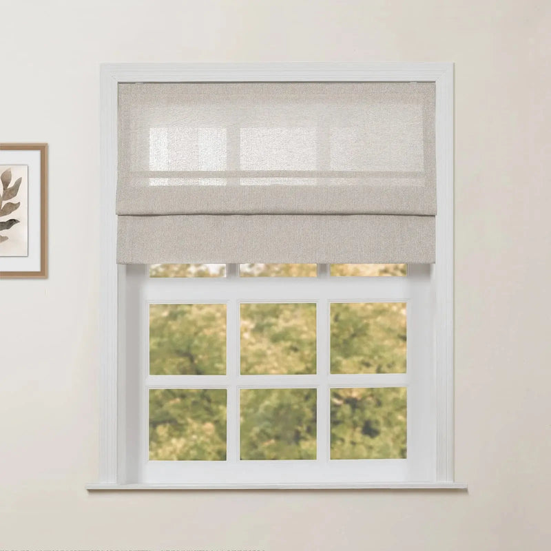 Ron Linen Cotton Herringbone Roman Blind Cordless