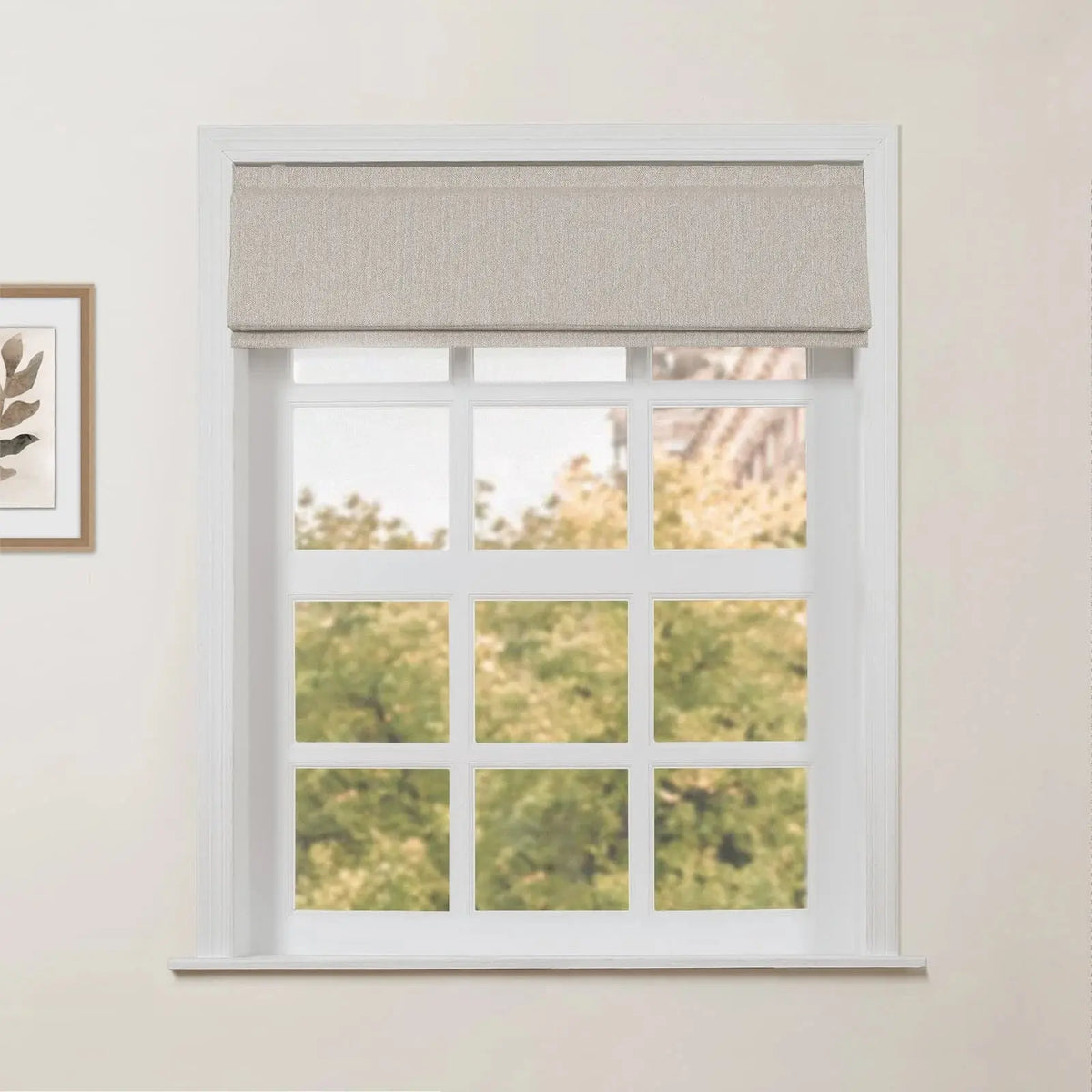 Ron Linen Cotton Herringbone Roman Blind Cordless