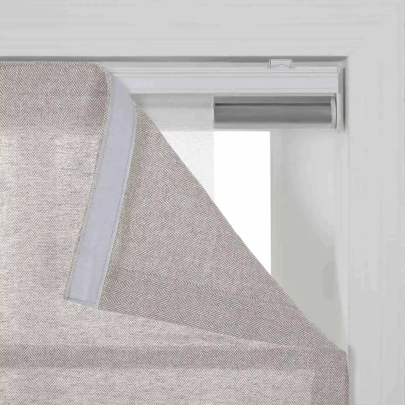 Ron Linen Cotton Herringbone Roman Blind Cordless