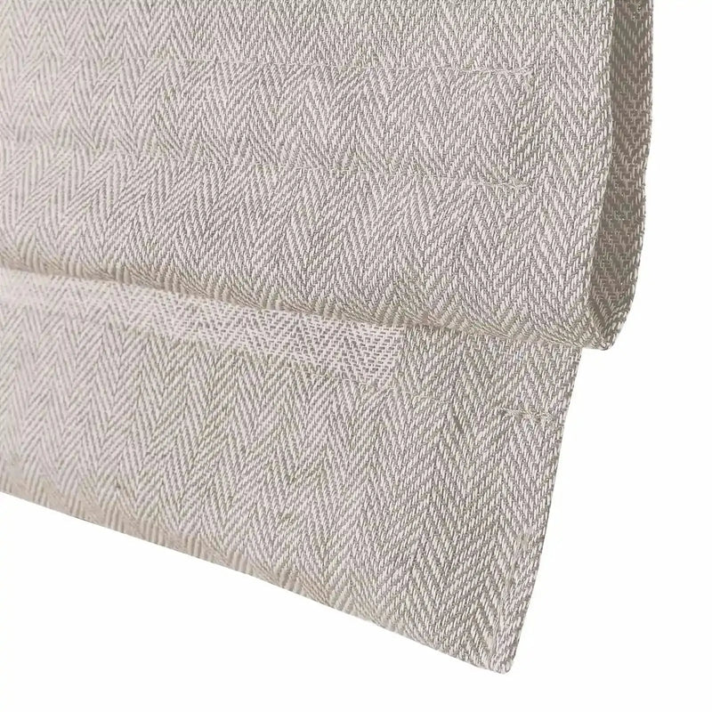 Ron Linen Cotton Herringbone Roman Blind Cordless