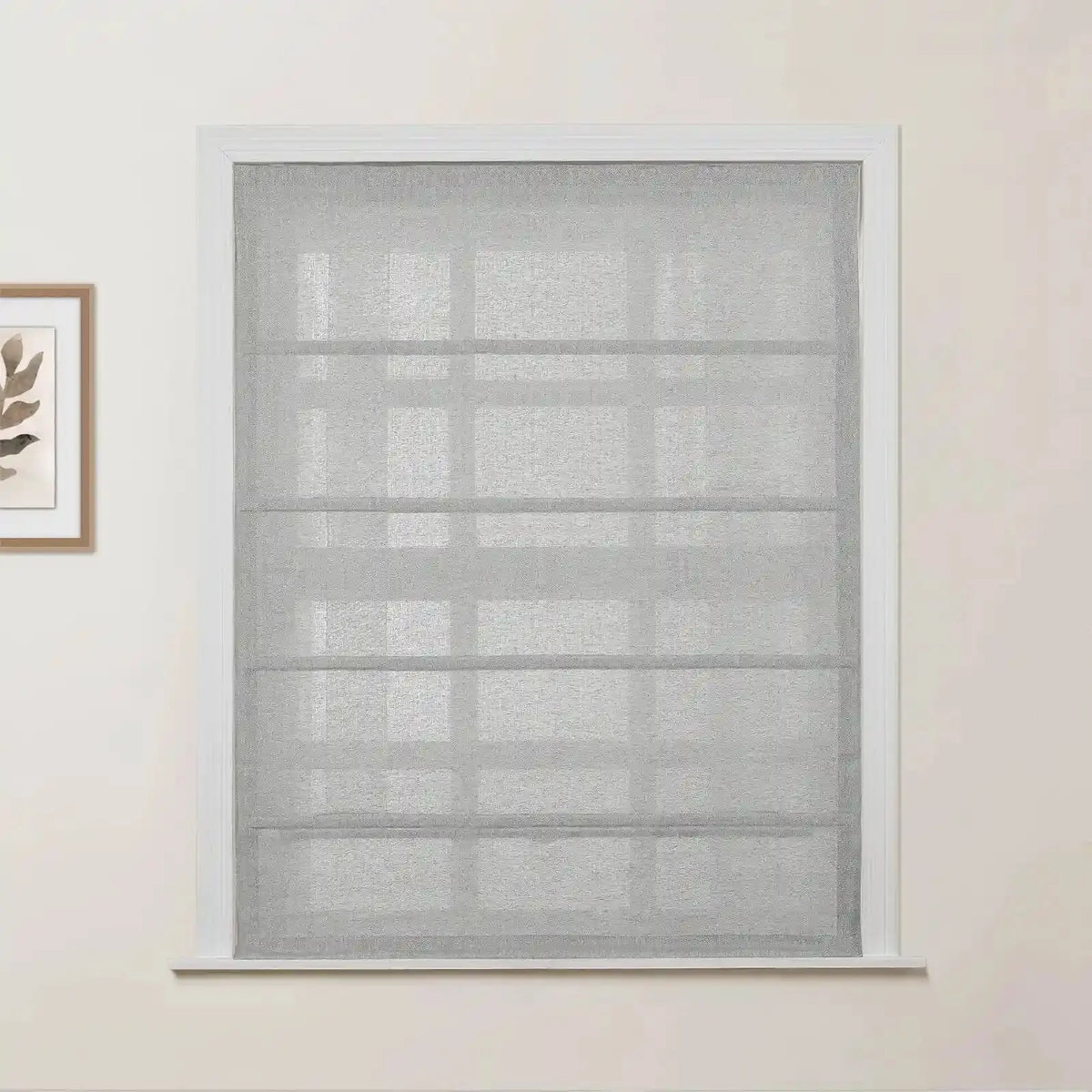 Ron Linen Cotton Herringbone Roman Blind Cordless
