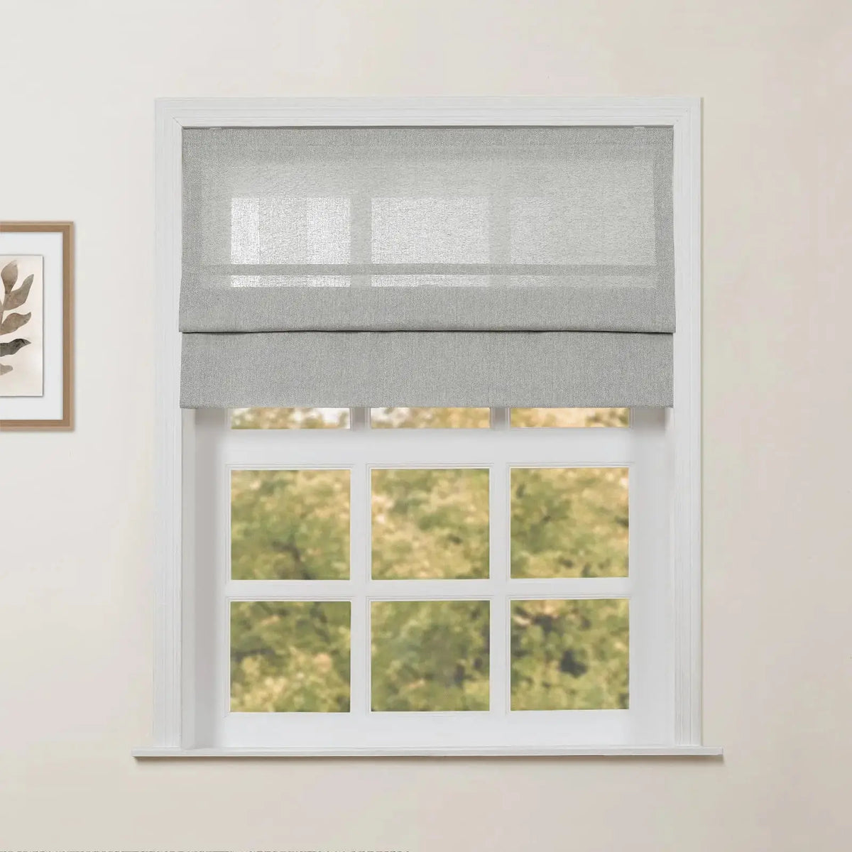Ron Linen Cotton Herringbone Roman Blind Cordless