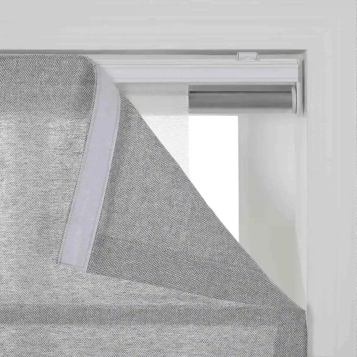 Ron Linen Cotton Herringbone Roman Blind Cordless