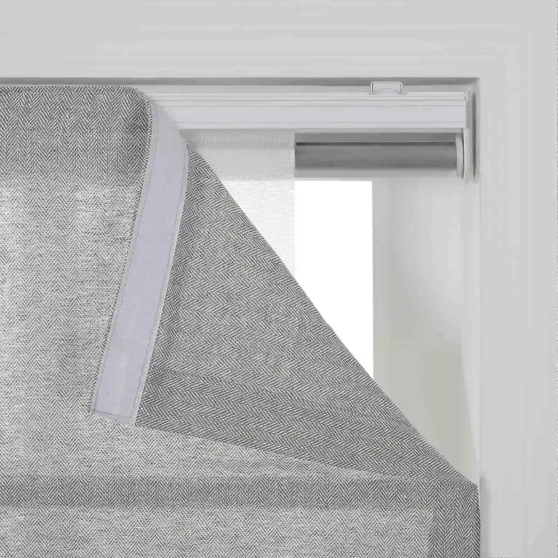 Ron Linen Cotton Herringbone Roman Blind Cordless