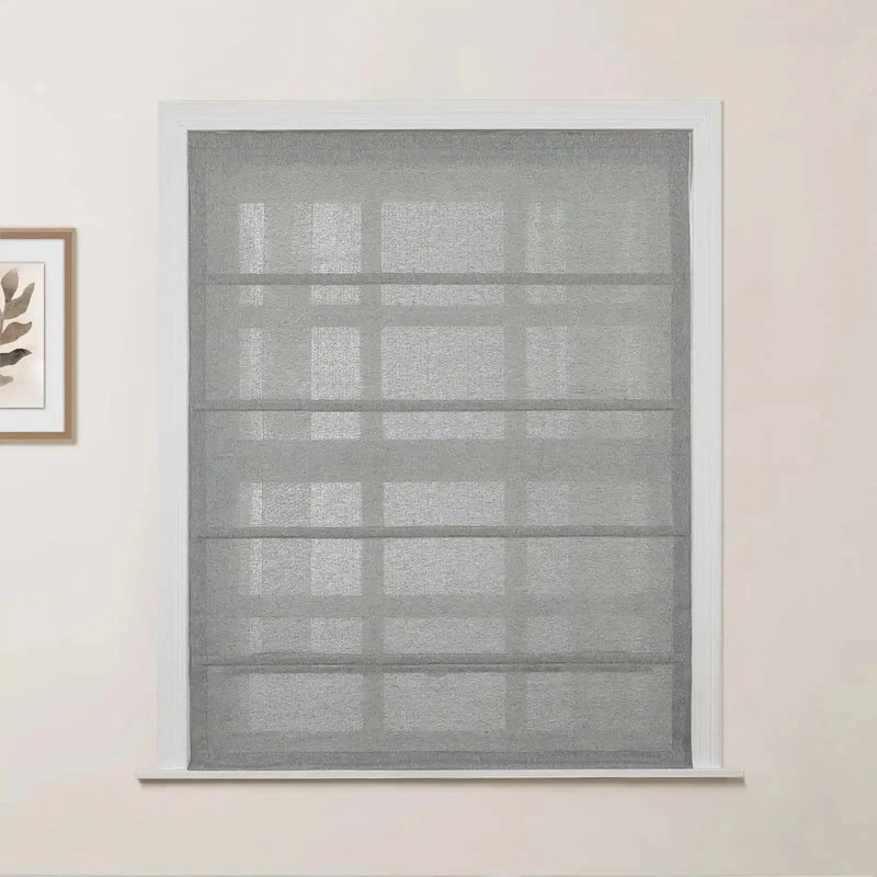 Ron Linen Cotton Herringbone Roman Blind Cordless