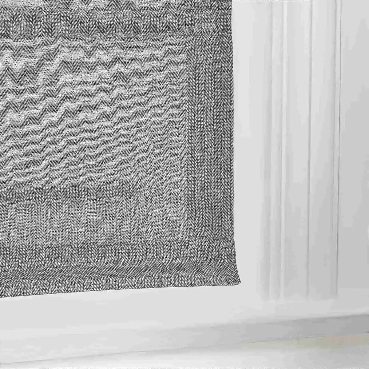 Ron Linen Cotton Herringbone Roman Blind Cordless
