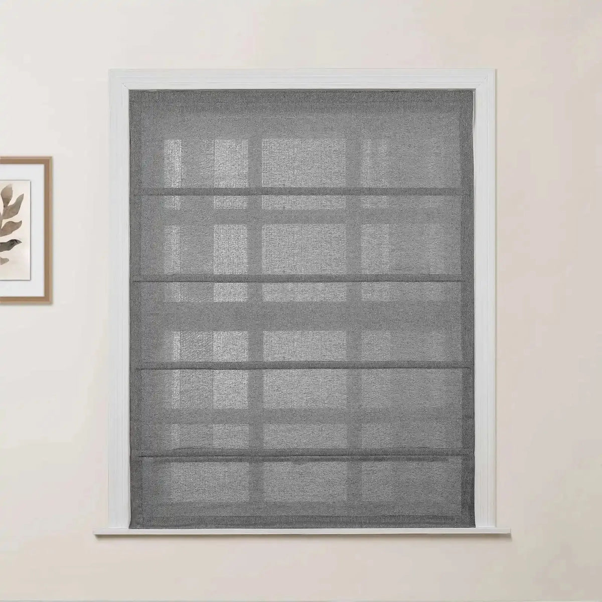 Ron Linen Cotton Herringbone Roman Blind Cordless