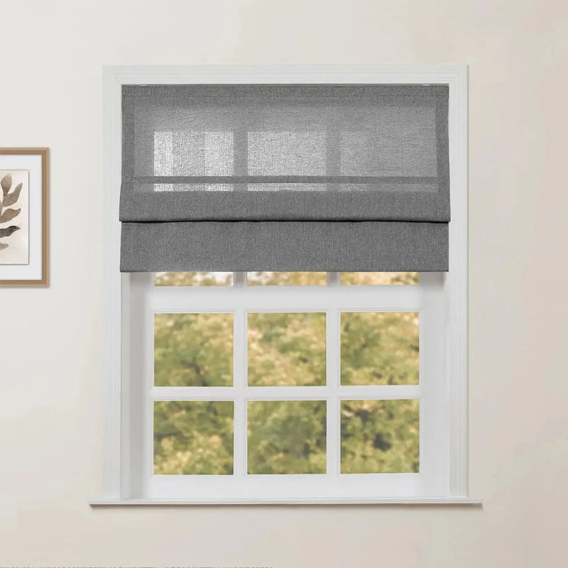 Ron Linen Cotton Herringbone Roman Blind Cordless