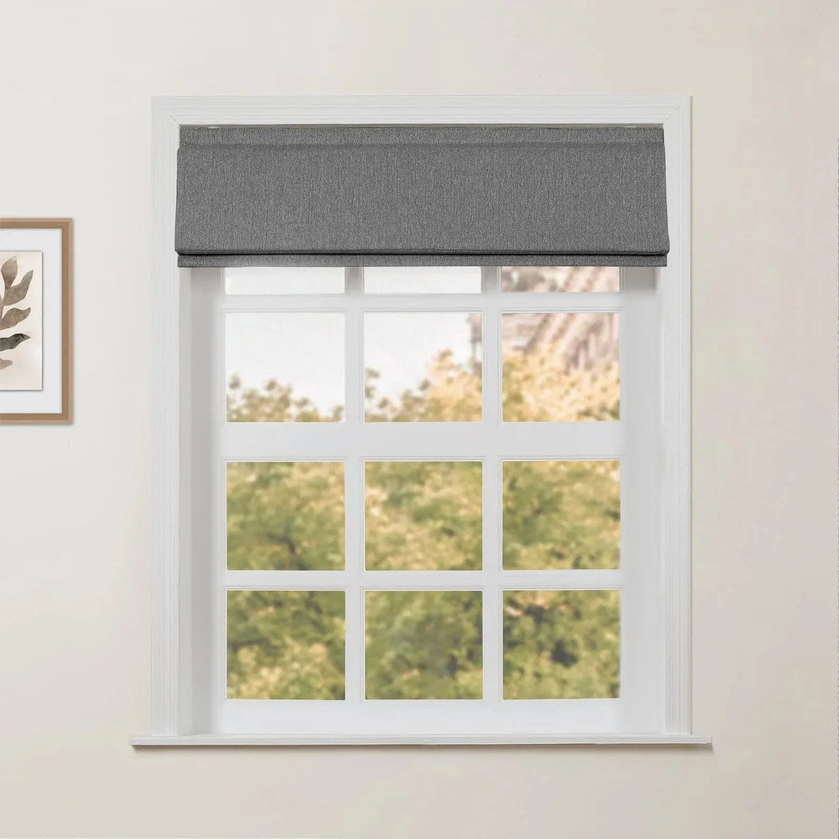 Ron Linen Cotton Herringbone Roman Blind Cordless