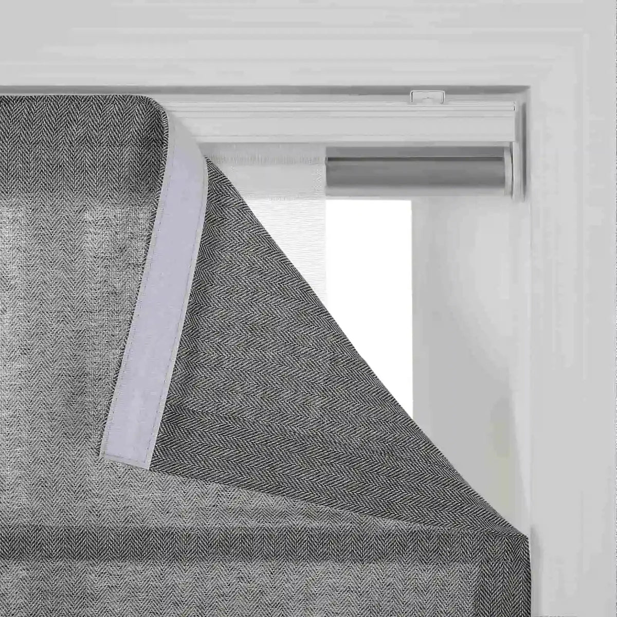 Ron Linen Cotton Herringbone Roman Blind Cordless