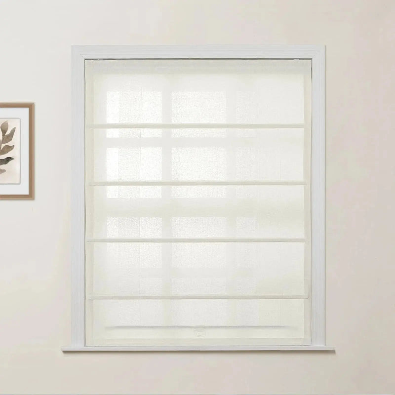 Ron Linen Cotton Herringbone Roman Blind Cordless
