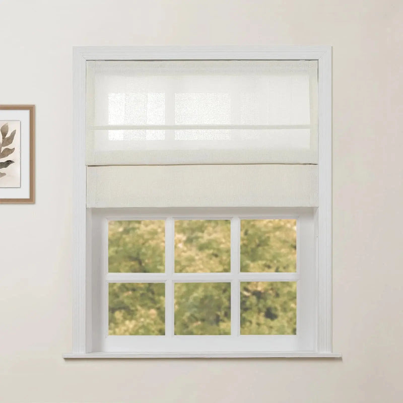 Ron Linen Cotton Herringbone Roman Blind Cordless