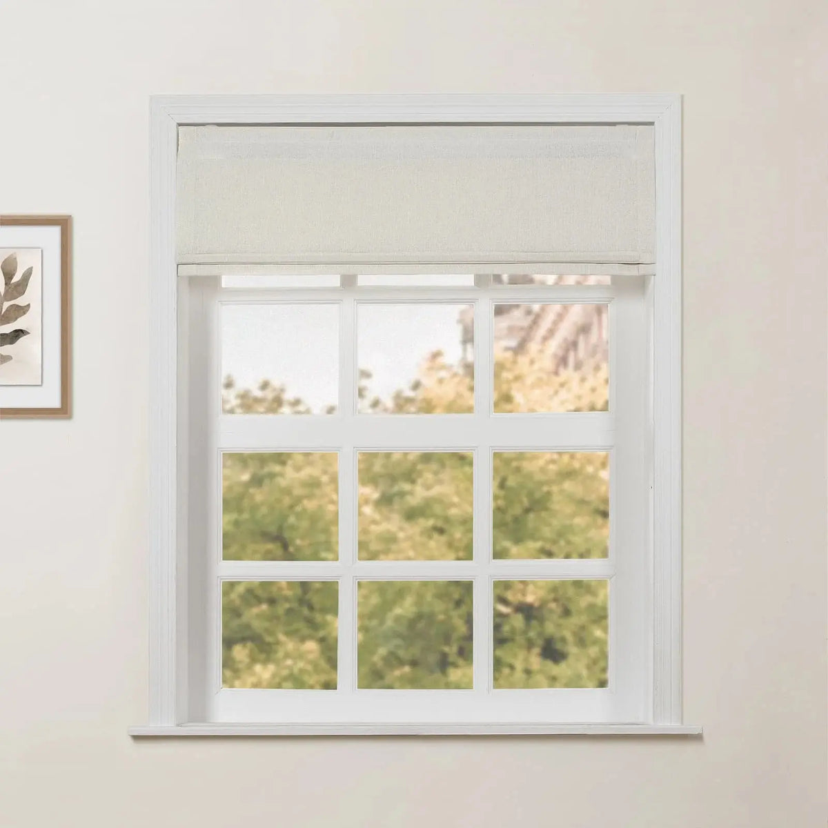 Ron Linen Cotton Herringbone Roman Blind Cordless