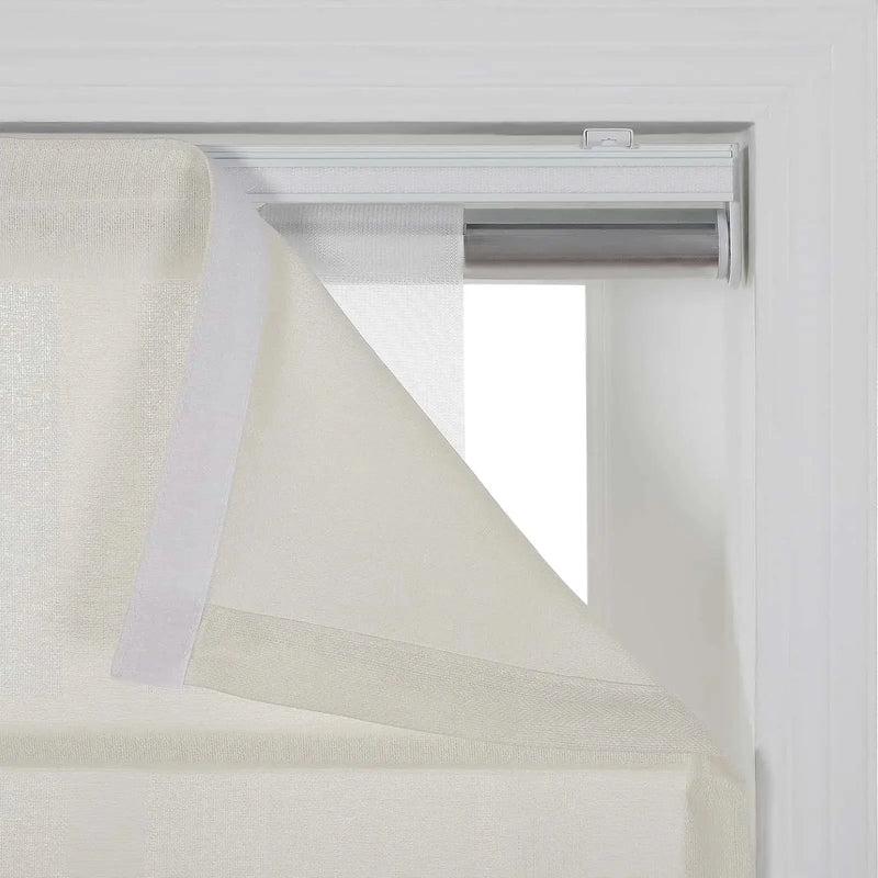 Ron Linen Cotton Herringbone Roman Blind Cordless
