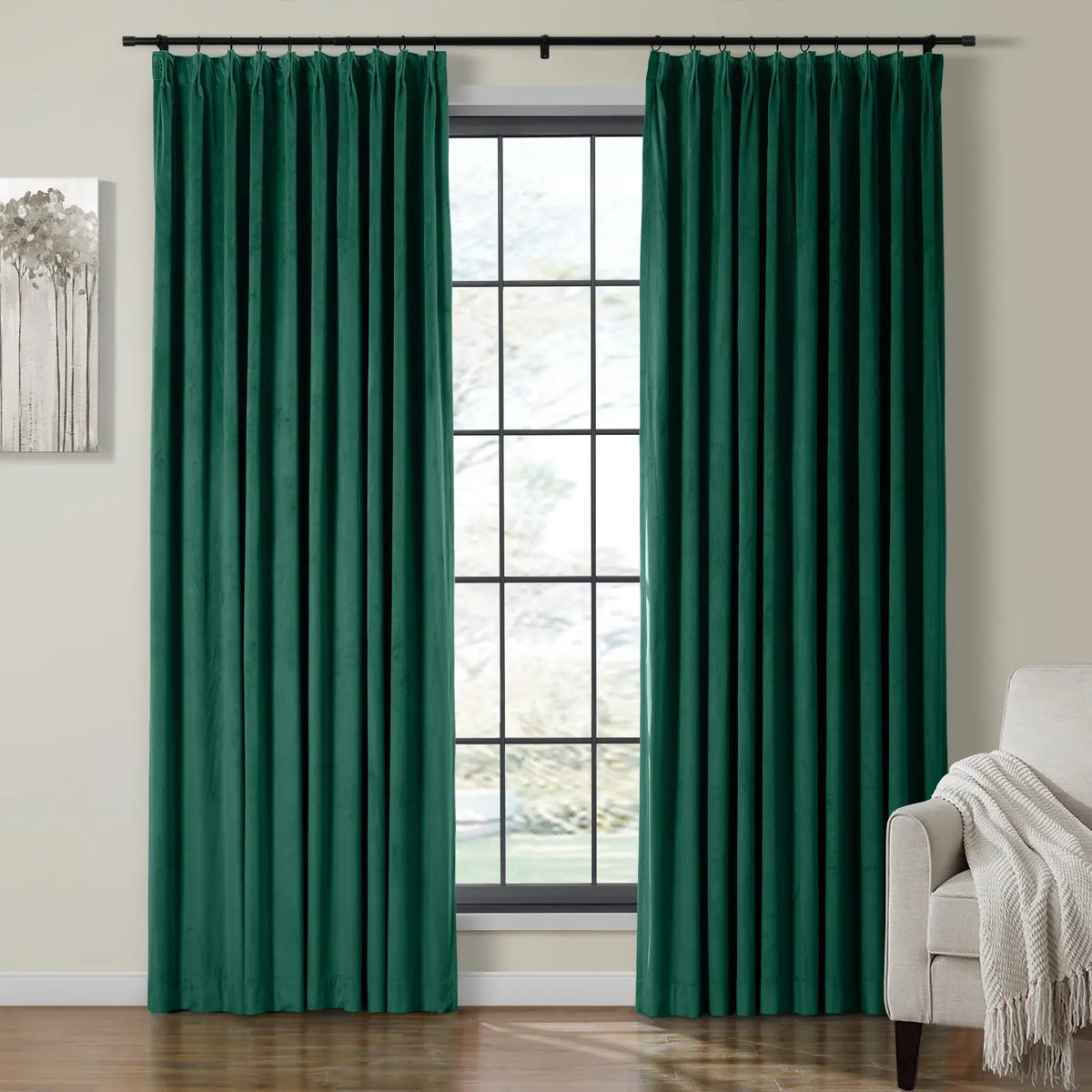 Birkin Velvet Pleated Curtains