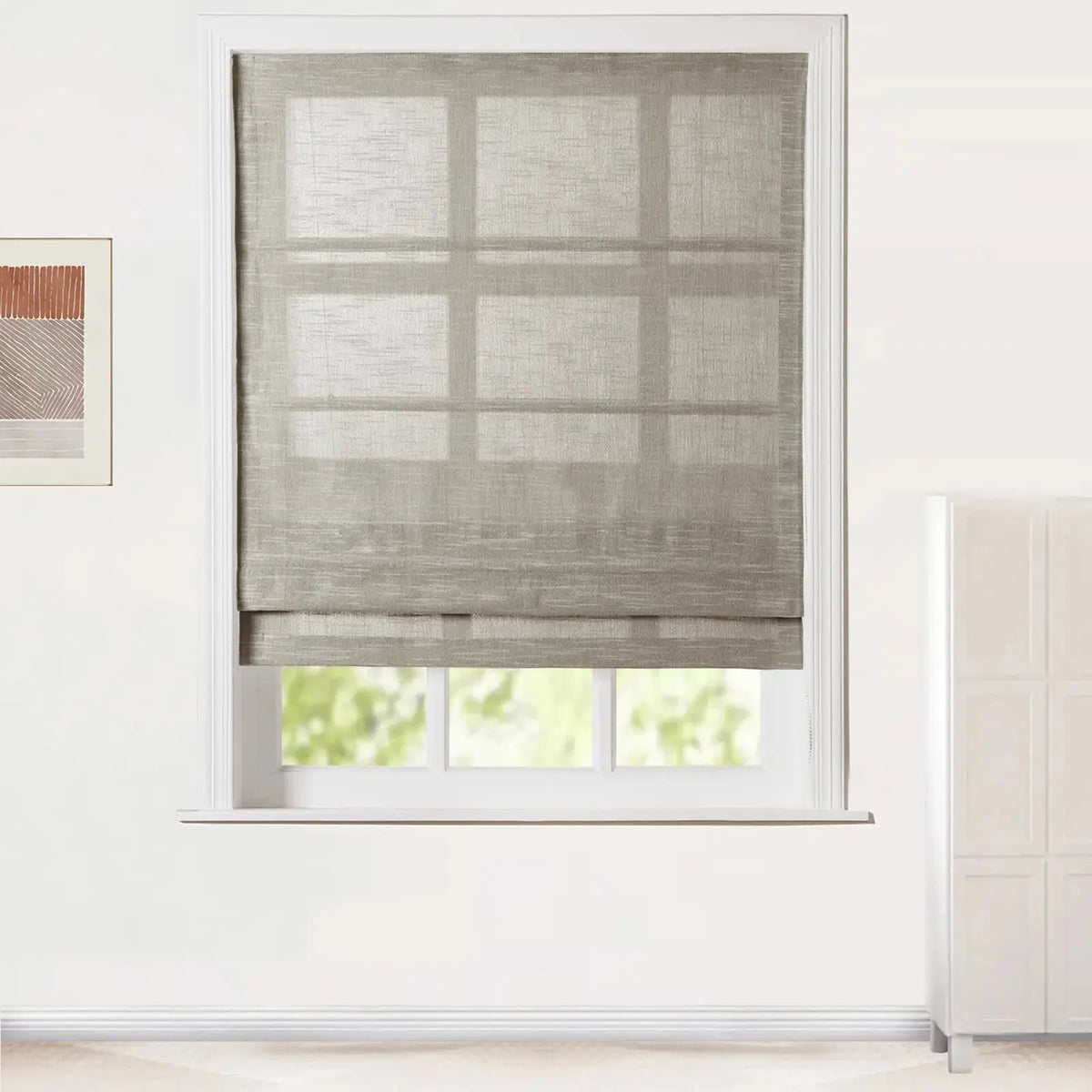 Jawara Linen Cotton Roman Blind Cord Lift