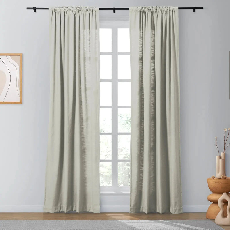 Isabella Heavyweight Cotton Soft Top Curtains