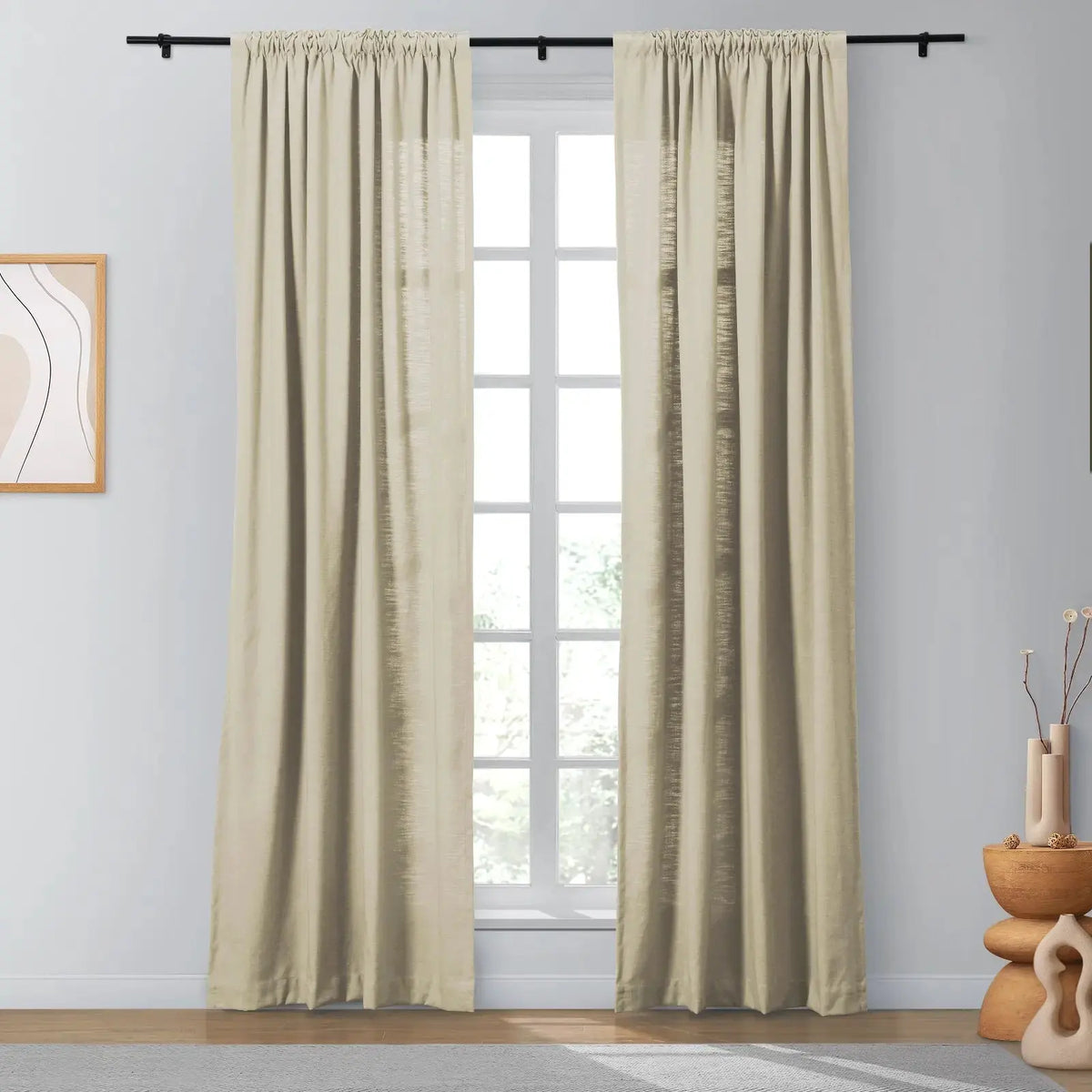 Isabella Heavyweight Cotton Soft Top Curtains