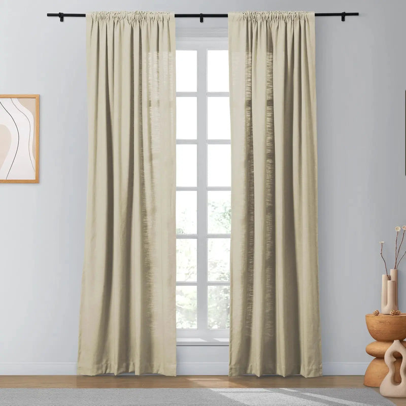 Isabella Heavyweight Cotton Soft Top Curtains