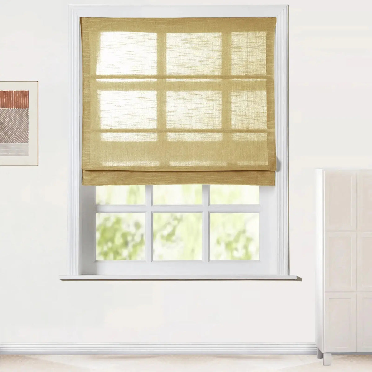 Jawara Linen Cotton Roman Blind Cordless